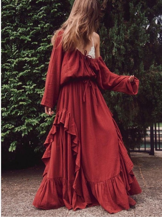 Free People Dresses & Skirts - NWT Free People Shore Chic Maxi Dress-Burnt Henna